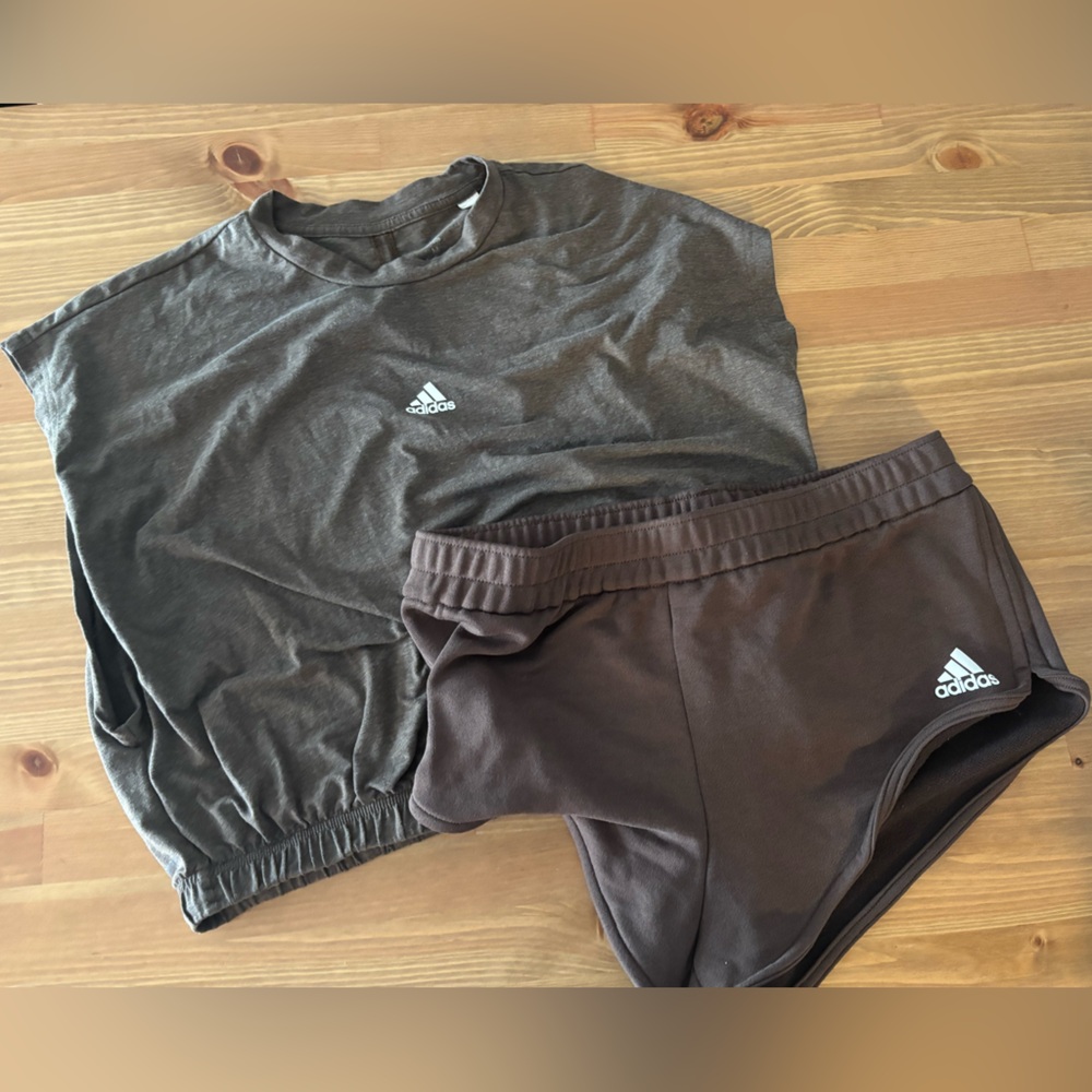 Brown Adidas Lounge Set Size M